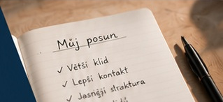 Zápisník s poznámkami o pokroku